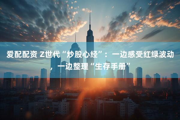爱配配资 Z世代“炒股心经”：一边感受红绿波动，一边整理“生存手册”